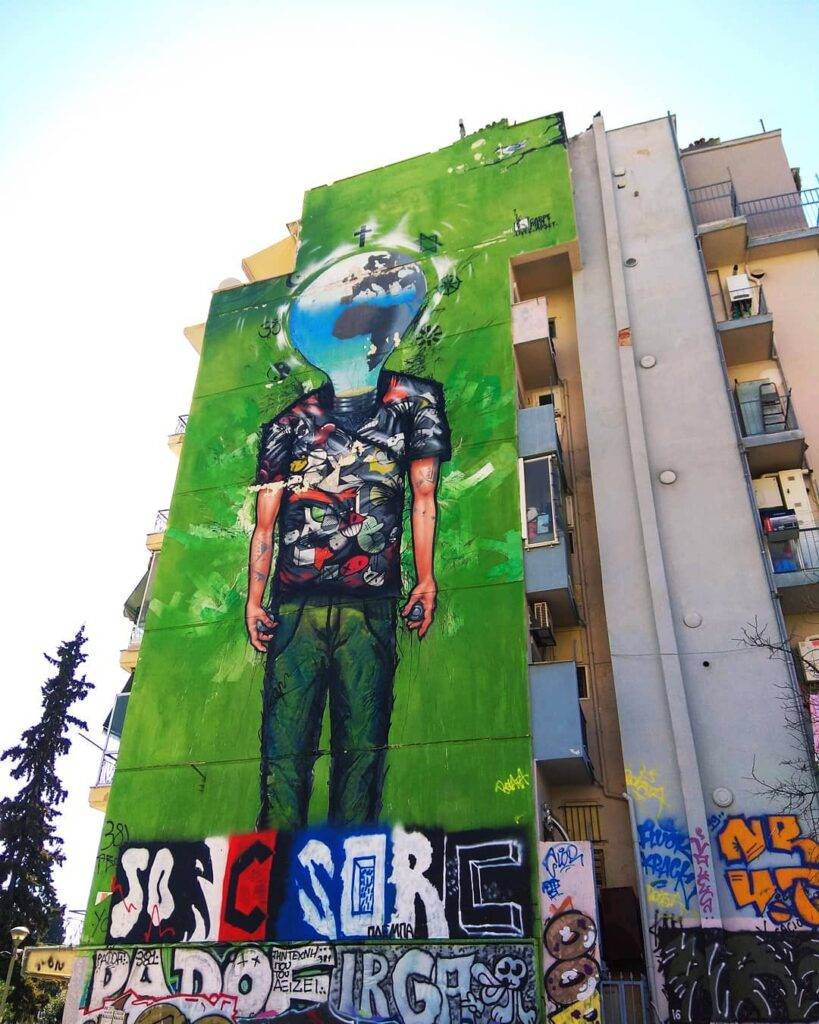 Γκραφίτι στην οδό Μελενίκου Θεσσαλονίκης