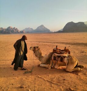 Hussein with Camel
