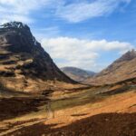 Φυσικό τοπίο με βουνά στη Σκωτία